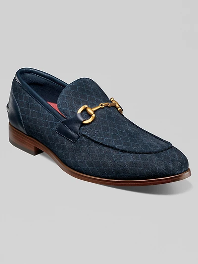 Brinkley Suede Moc Toe Metal Bit Loafers