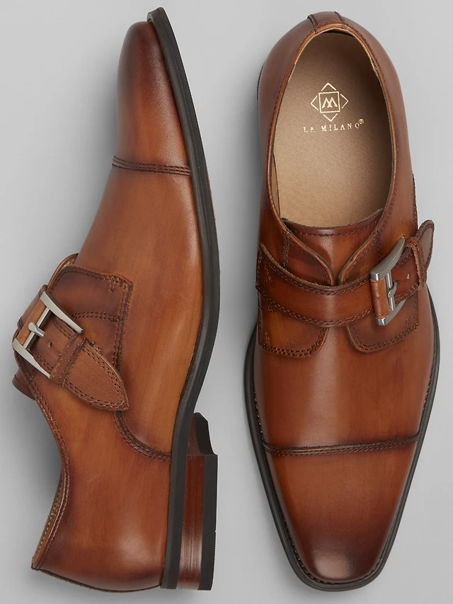 La Milano Willem Single Monk Strap Cap Toe Slip On Shoes at  display picture 2