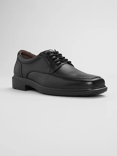 Leather Moc-Toe Lace-Up Shoe
