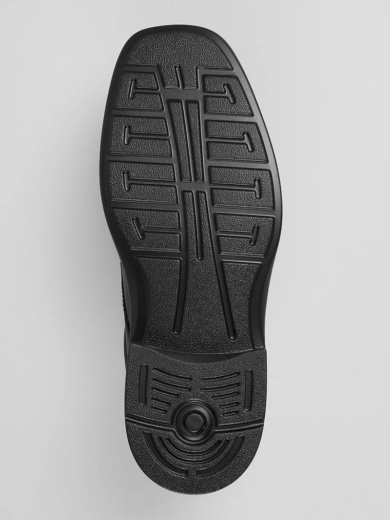 Leather Moc-Toe Lace-Up Shoe