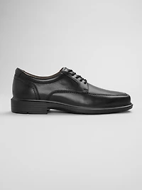 Leather Moc-Toe Lace-Up Shoe