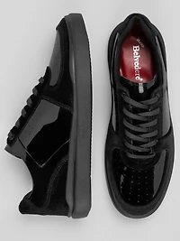 Edmound Velvet and Patent Leather Court Sneaker