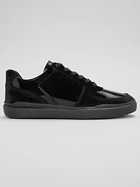 Edmound Velvet and Patent Leather Court Sneaker