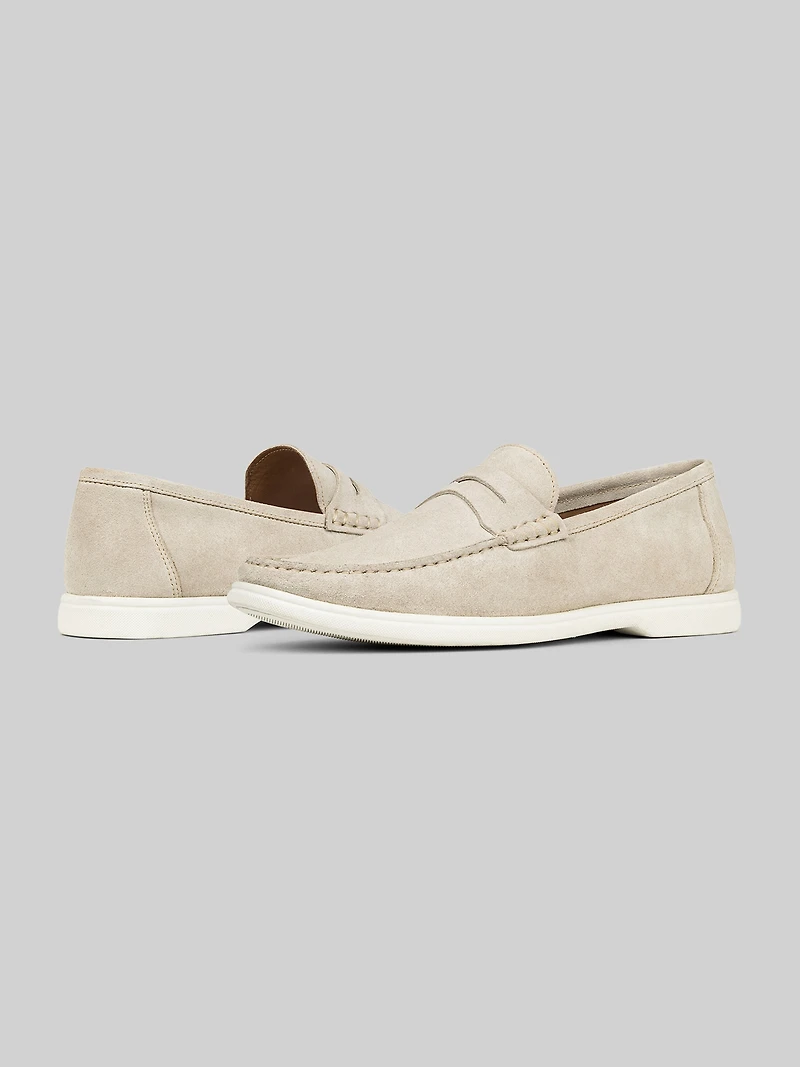 Clive Moc Toe Suede Penny Loafers