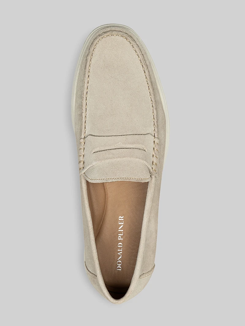 Clive Moc Toe Suede Penny Loafers