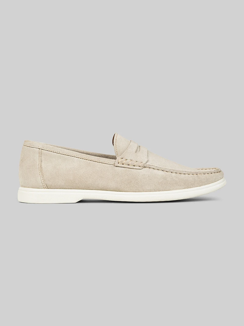 Clive Moc Toe Suede Penny Loafers