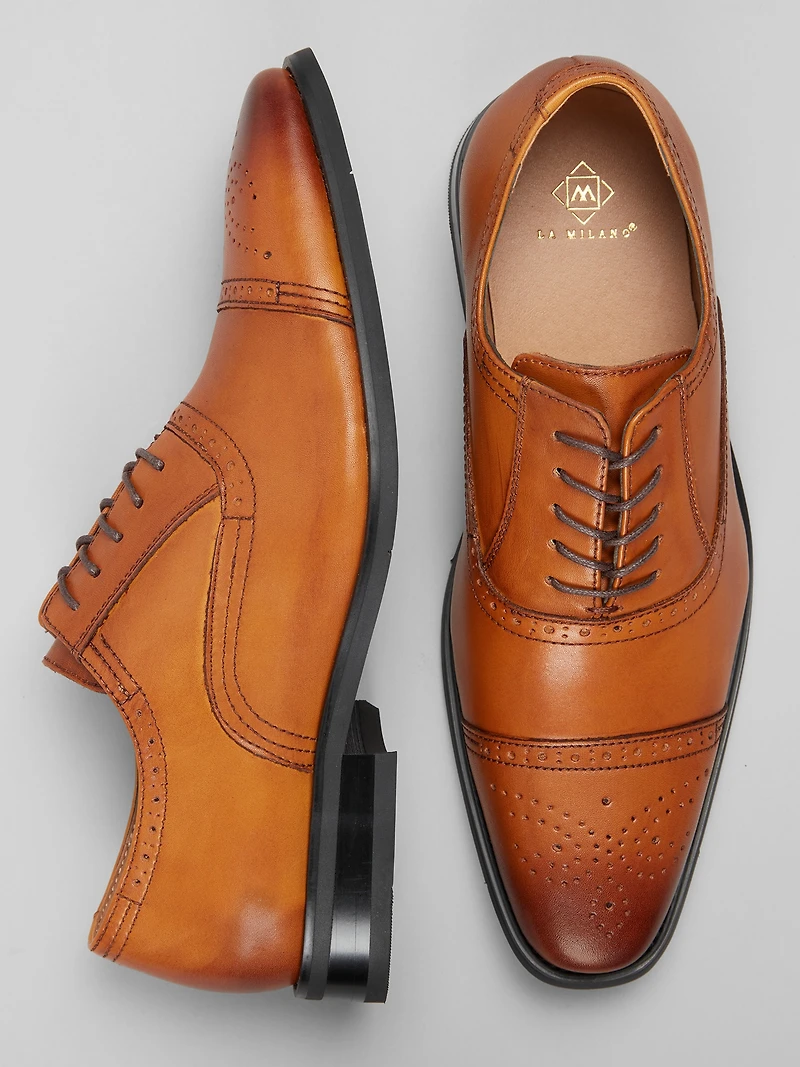 Landen Brogue Cap Toe Oxfords