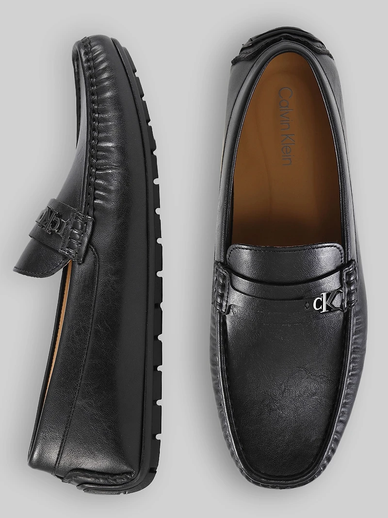 Fasek Casual Slip-On Moc Toe Loafer