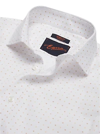 Skinny Fit Square Pattern Dress Shirt