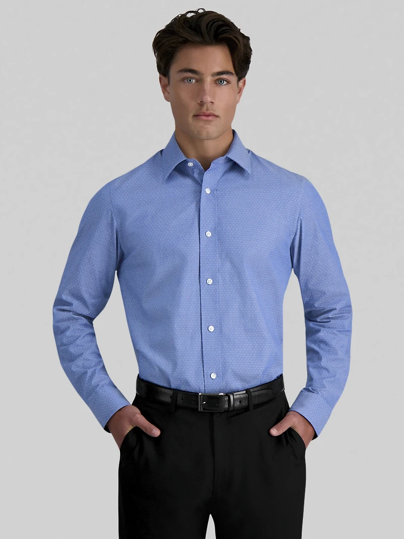 Premium Comfort Slim Fit Dobby Dress Shirt