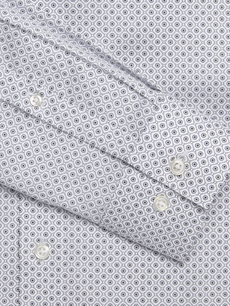 Slim Fit Ultra Performance Stretch Circle Dot Dress Shirt