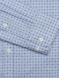 Skinny Fit Spread Collar Medallion Dress Shirt