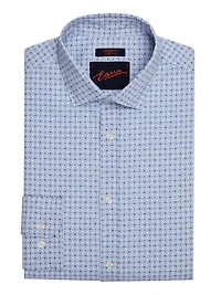 Skinny Fit Spread Collar Medallion Dress Shirt