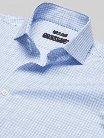 Modern Fit Plaid Dress Shirt