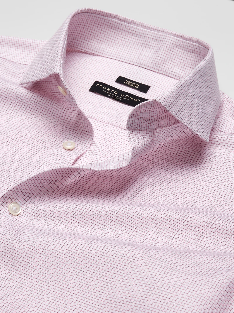 Classic Fit Cotton Blend Dress Shirt