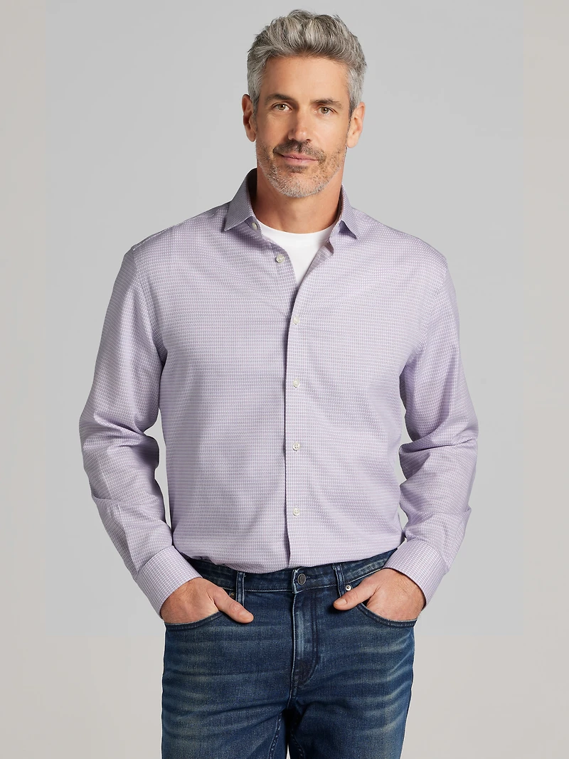 Classic Fit Houndstooth Dress Shirt