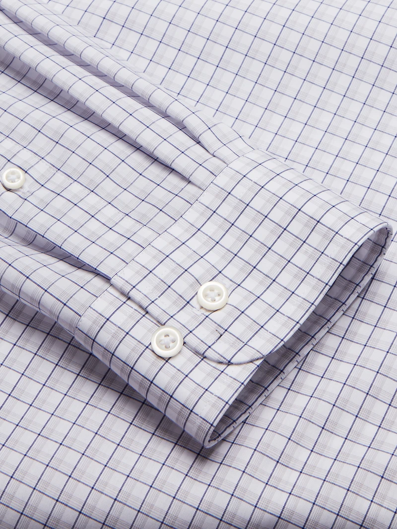Classic Fit 100% Cotton Plaid Dress Shirt