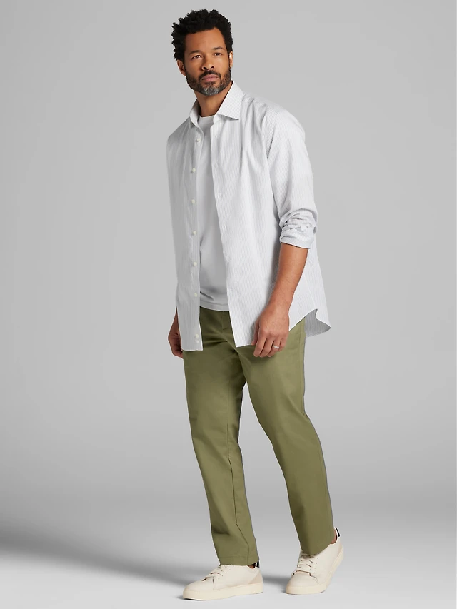 joseph abboud non iron dress shirts Joseph Abboud Classic Fit Plaid Dress Shirt, Blue
