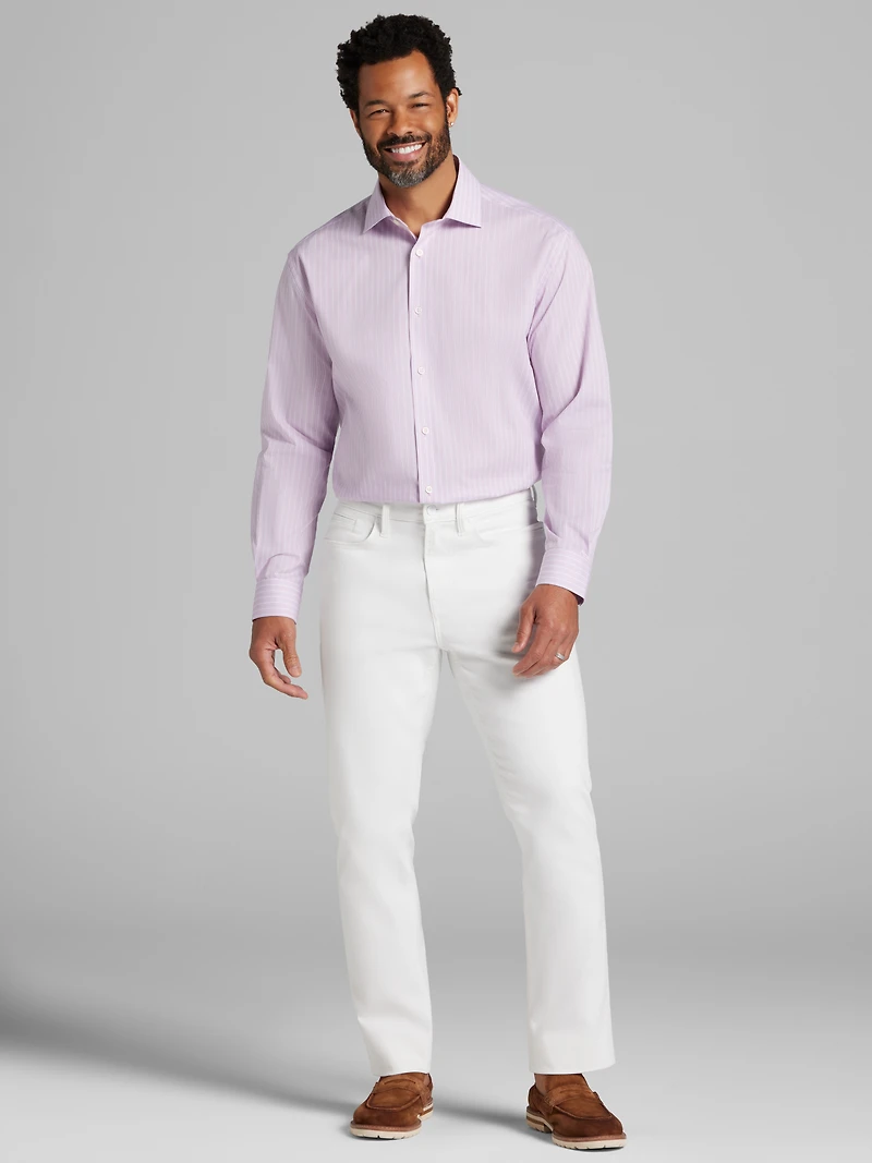 Classic Fit Multi-Stripe Dress Shirt