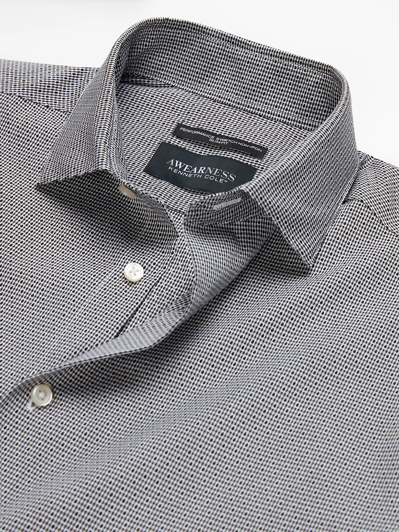 Slim Fit Ultra Performance Stretch Dobby Check Dress Shirt