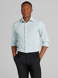 Slim Fit Performance Stretch Dobby Check Dress Shirt