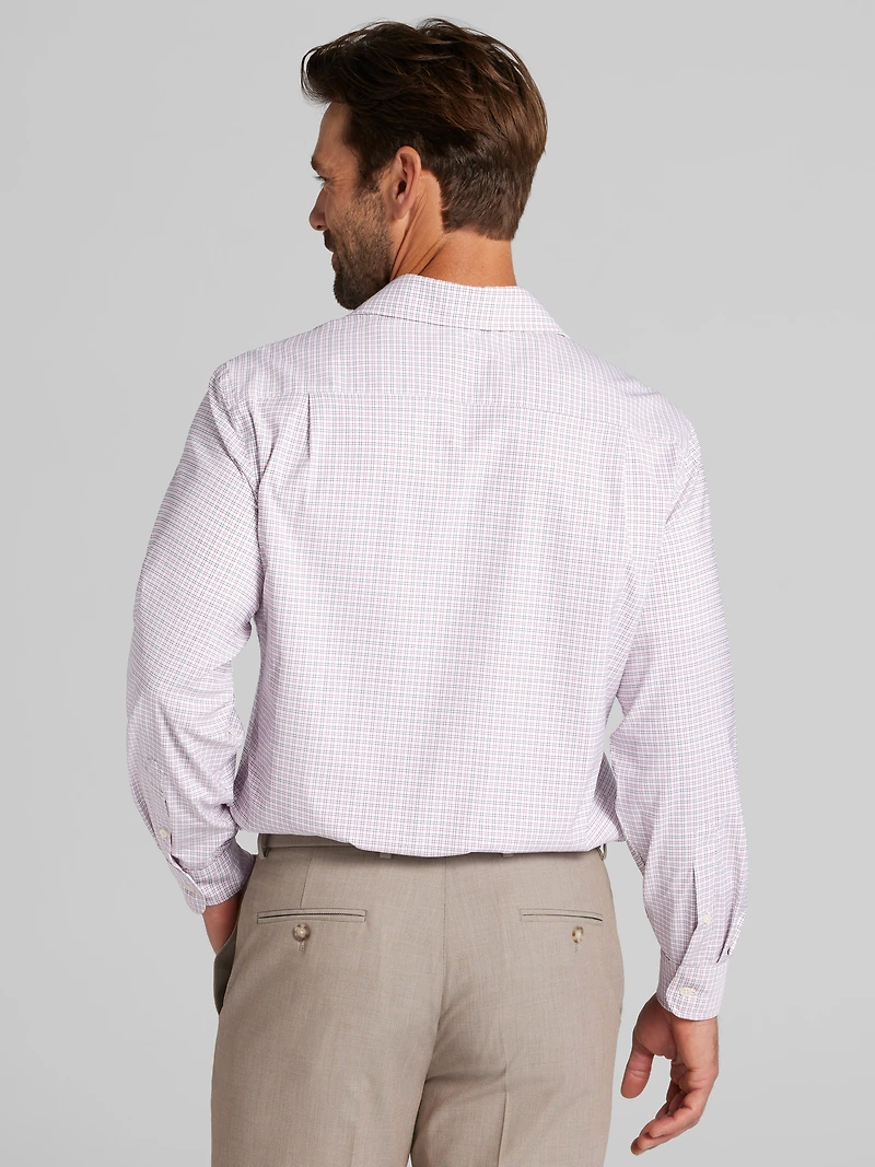 Modern Fit Performance Small Plaid Dress Shirt