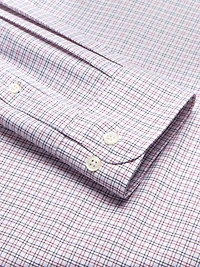 Modern Fit Performance Small Plaid Dress Shirt