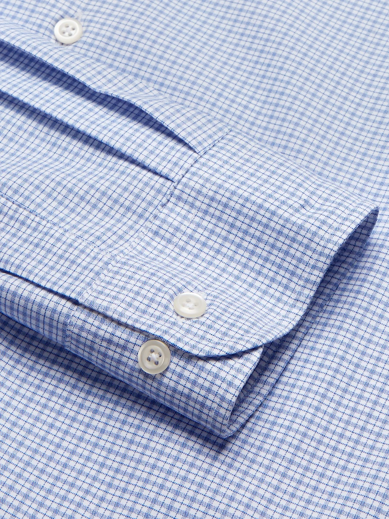 Modern Fit Performance Small Plaid Dress Shirt