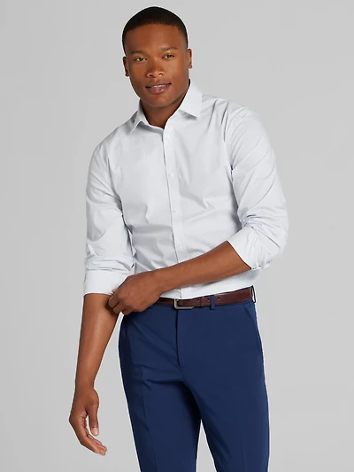 Skinny Fit Floral Dress Shirt