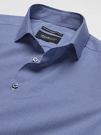 Slim Fit Stretch Micro Check Dress Shirt