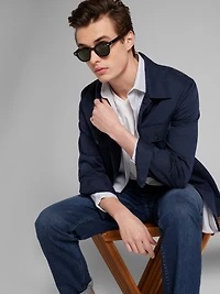 Slim Fit Ultra Performance Stretch Mini Plaid Dress Shirt