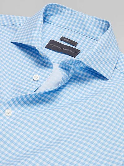 Modern Fit Small Check Dress Shirt