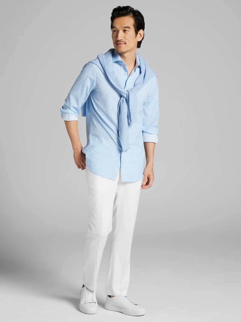 Modern Fit Small Check Dress Shirt
