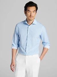 Modern Fit Small Check Dress Shirt