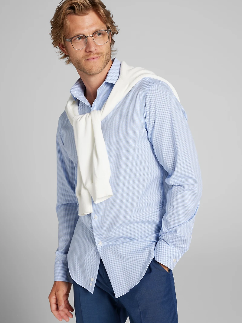 Slim Fit Check Dress Shirt