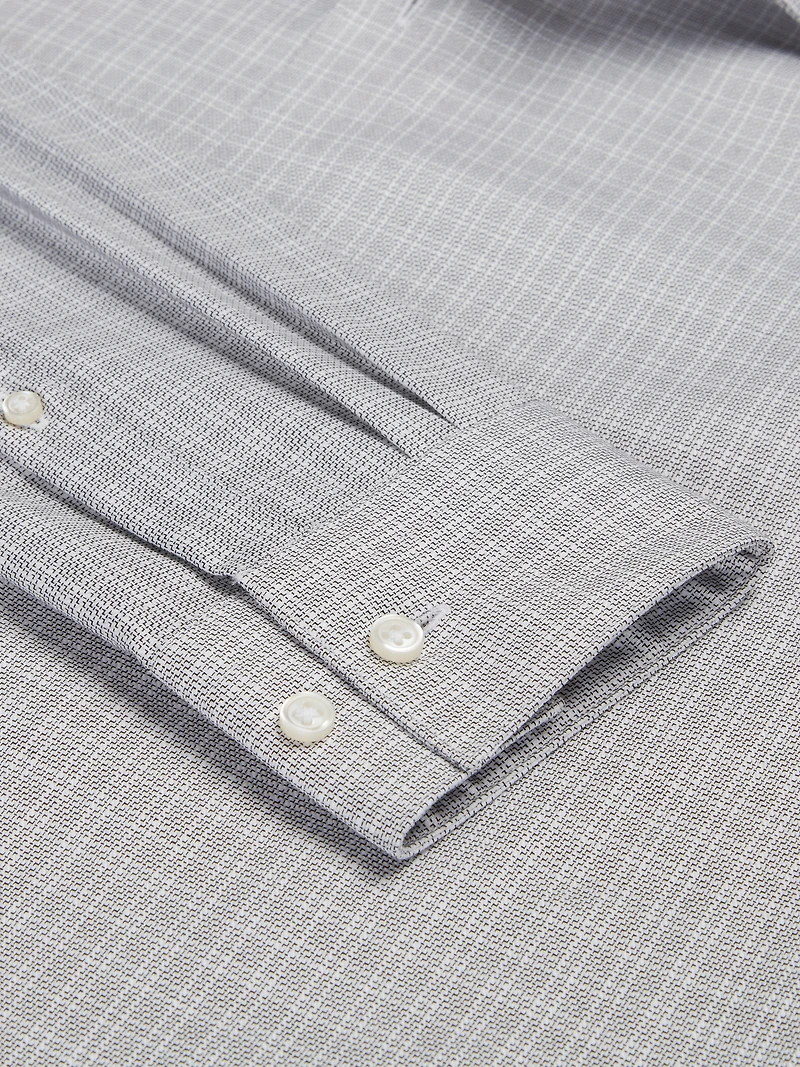 Slim Fit Grid Dress Shirt