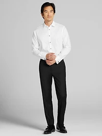 Slim Fit French Cuff Twill Formal Dress Shirt
