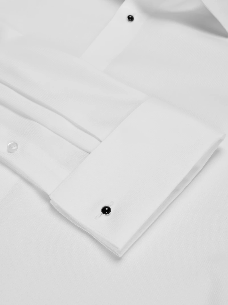 Modern Fit French Cuff Twill Formal Dress Shirt