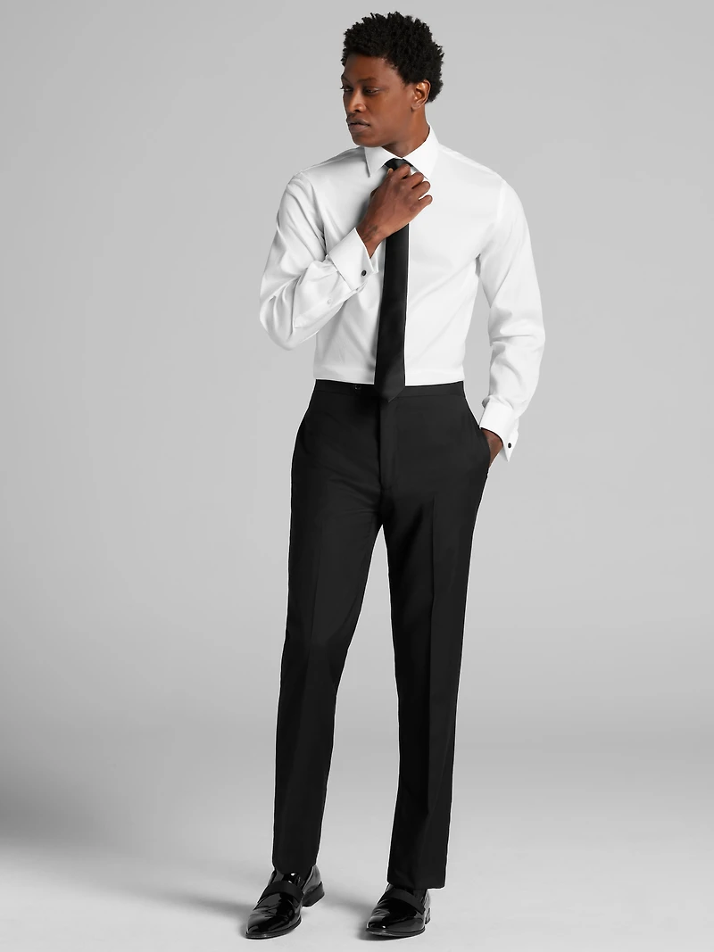 Classic Fit Twill French Cuff Formal Dress Shirt