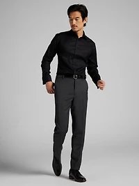 Slim Fit Twill Formal Dress Shirt