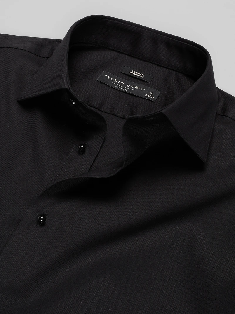 Modern Fit Twill French Cuff Formal Dress Shirt