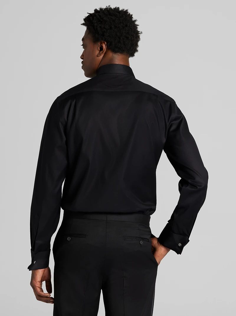 Modern Fit Twill French Cuff Formal Dress Shirt