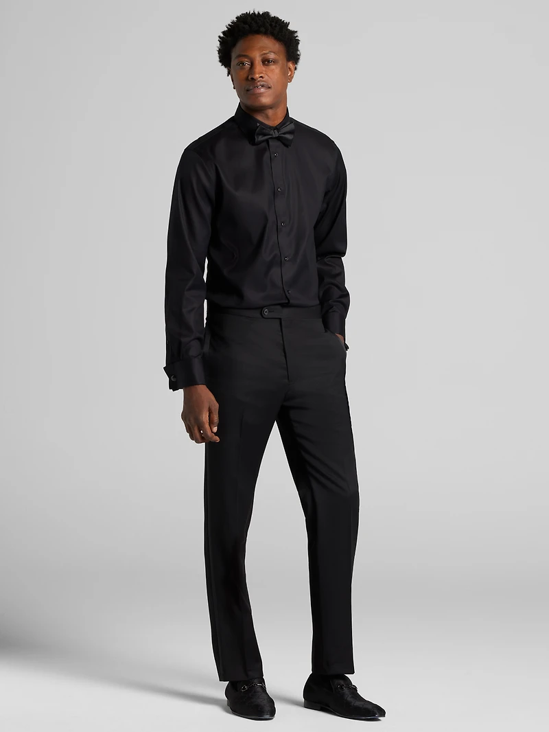 Modern Fit Twill French Cuff Formal Dress Shirt