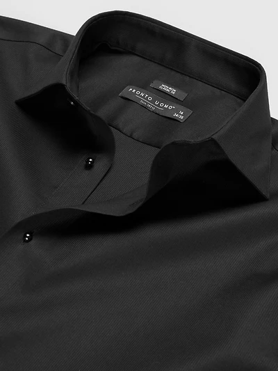 Classic Fit French Cuff Twill Formal Dress Shirt