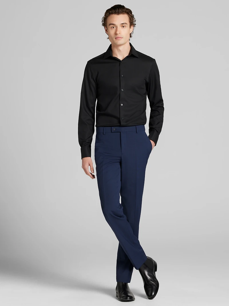 Slim Fit Solid French Cuff Dress Shirt