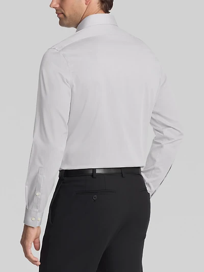 Slim Fit Herringbone Dress Shirt