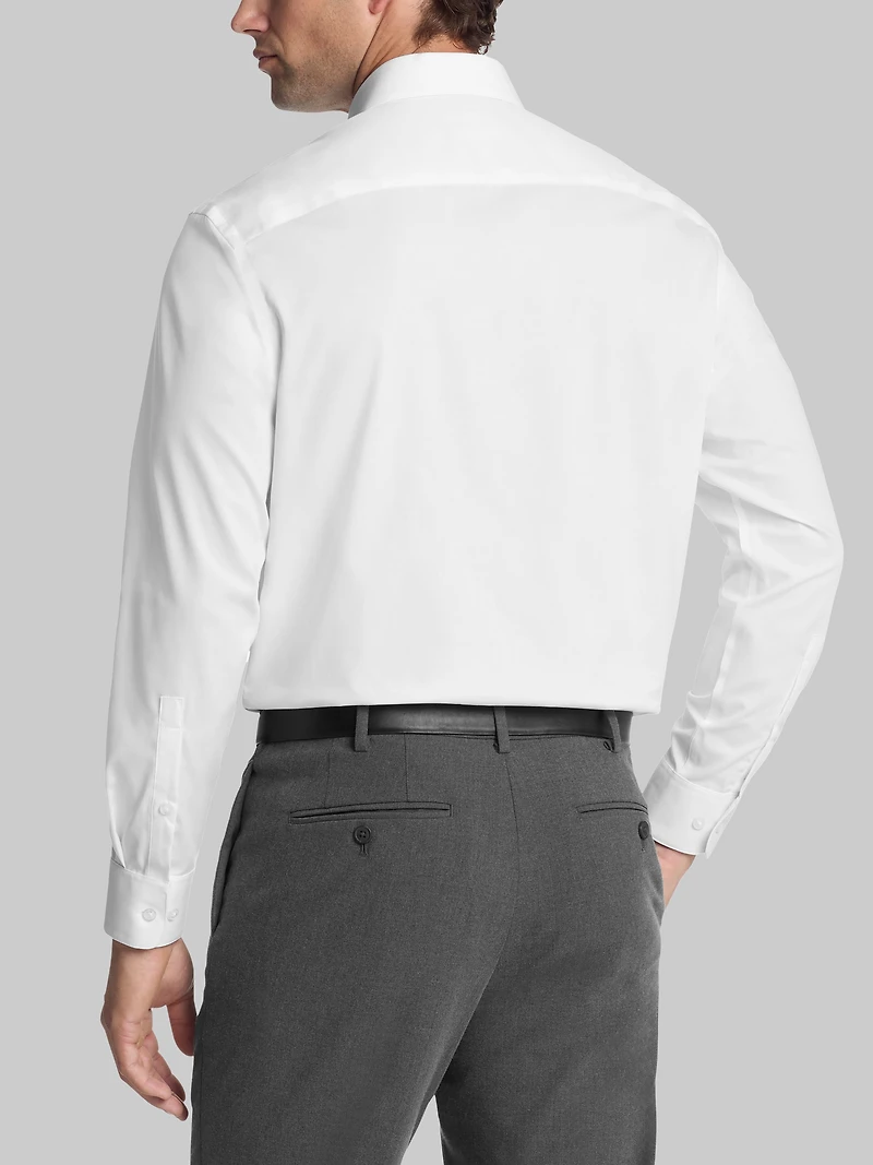 Classic Fit 100% Cotton Herringbone Dress Shirt