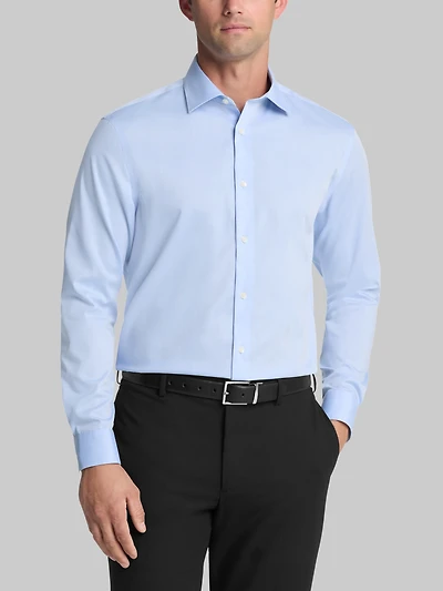 Classic Fit 100% Cotton Herringbone Dress Shirt