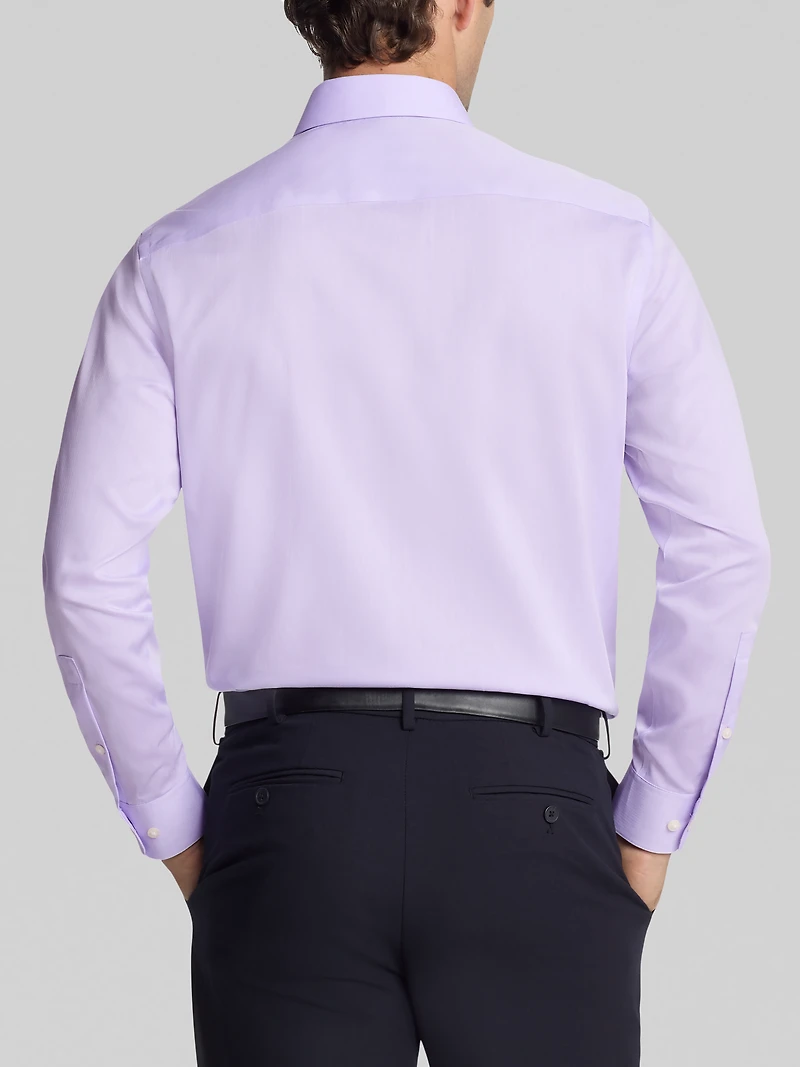 Classic Fit 100% Cotton Herringbone Dress Shirt