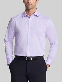 Classic Fit 100% Cotton Herringbone Dress Shirt